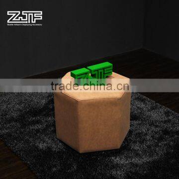 ZJF Creative Hexagon Leather Bar Stool New Design photo-3
