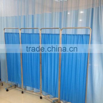 hot hospital funiture four fold stainless steel hospital ward screen