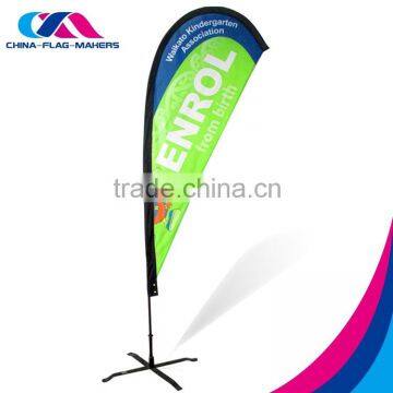 wholesale tear drop wind flag feather beach flag with pole china