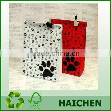 Cartoon Paw Prints paper bag gift pencil bag