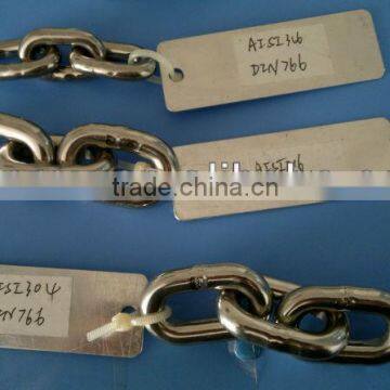 DIN 766 stainless steel link chain