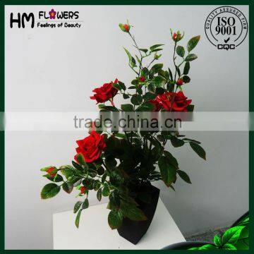 decoration silk rose bonsai