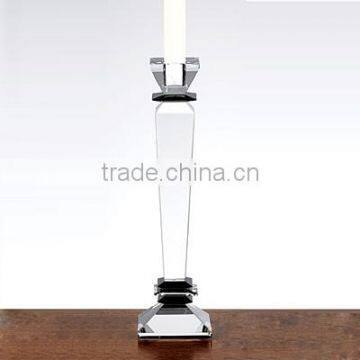 fashion tall crystal candle holder for decor