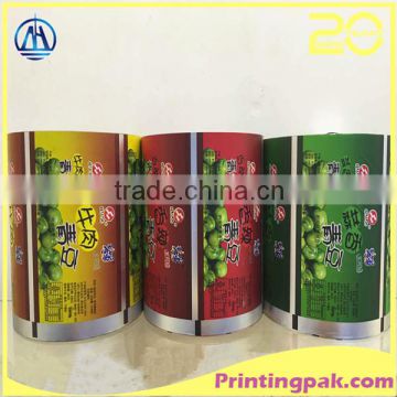 customized popular colorful convenient carrying gravure printing roll of film for food grade green beans