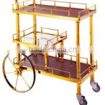 Noble wine car airport three layers trolley With two big wheels and two small wheels