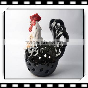 Cock Design Ceramic Candle Holder&2