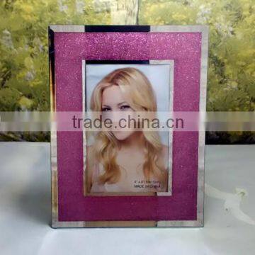 bulk wholesale handmade beveled glass mirror photo frame 4x6in