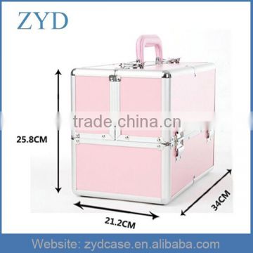 Exquisite And Mini Pink Aluminum Cosmetic Beauty Suitcase Cosmetic Aluminum Case ZYD-HZ82903