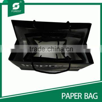 BLACK PAPER BAG WITH ROPE HANDLE photo-4