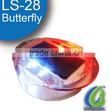 LS-28 Solar road stud/solar road stud flashing light/led solar cat eyes road stud