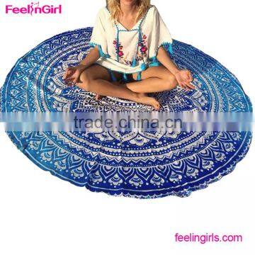 Bohemian Style Beach Throw Roundie Yoga Mat Towel