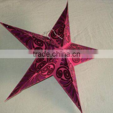 glitter printed paper star lamps new