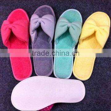 butterfly style open toe coral fleece slipper