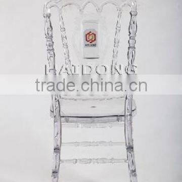 China Best Seller Transparent Clear Resin Royal Chair in Wedding photo-5