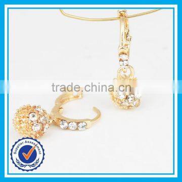 Zircon Crystal Gold Earrings Algeria Gold Jewellery photo-3