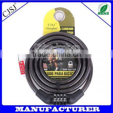 safety 4 digit combination wire cable bicycle lock supplier