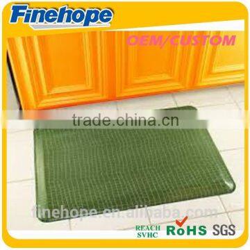 Green Kitchen Mat PU Polyurethane Foam Waterproof Washable Anti Fatigue Slip Kitchen Mat OEM Customize Manufacturer