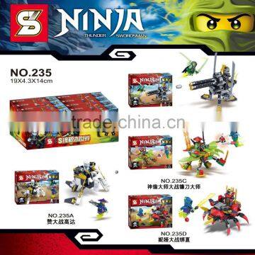 SY235 4pcs/lot ninjago minifigure building block sets