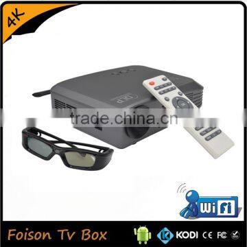 Built-in Wifi DLP Style Smart 3D 4K projector for home theater with CE Rohs certification