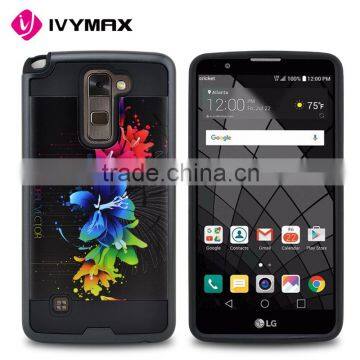 New Design Black Small Panda Brushed Tuff Trooper Hybrid Protector Cover Case for LG Stylo 2 Plus MS550 K530 K536 photo-4