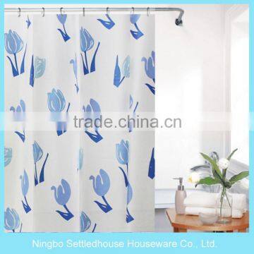 Home goods bath printing elegant eva fabric shower curtain flowers