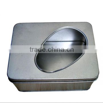 fashional rectangular with window tin can