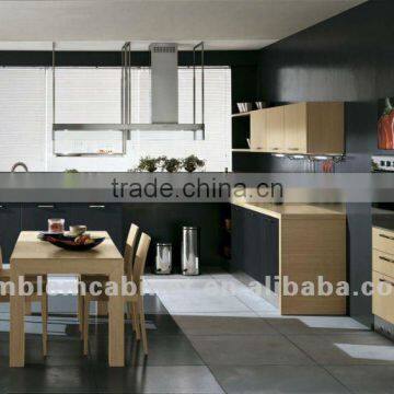 Wooden color Melamine kitchen cabinets