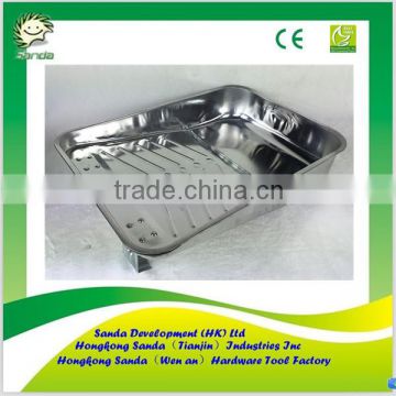 factory cheap price good quality large deep tray DIY universal classic ladder tray roller brush tray metal paint tray