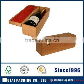 custom cheap wooden wine gift box for cosmetic