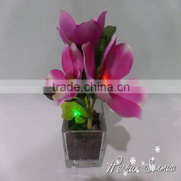 new 2016 design artificial led indoor home decoration light led flower bonsai with hot selling