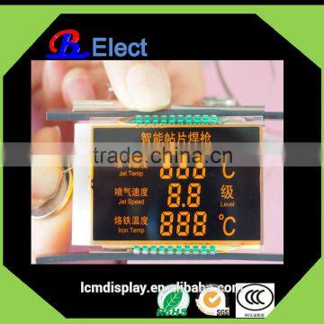 negative industrial used 7segment chromatic flexible intelligent SMD welding torch lcd display