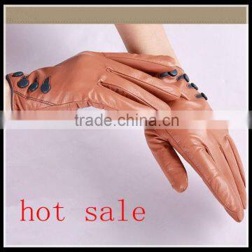 fashion designed women wearing genuine leather glove