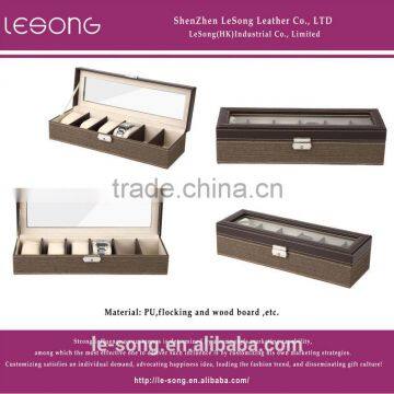 slim Watch box with metal lock