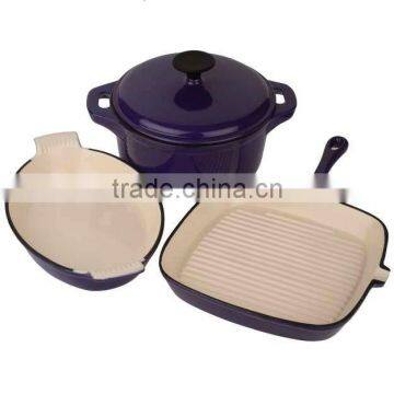 enamel cast iron cookware set