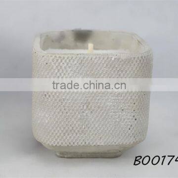 526 Honeycomb style Candle with outdoor wick/ Square pot candle