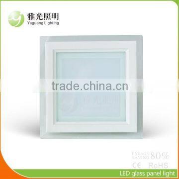 12W led square panel light with glass cover