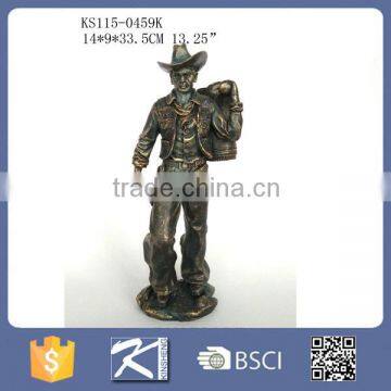 Home decorative resin cowboy statue