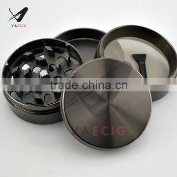 Chromium Crusher 2.5 Inch 4 Piece Tobacco Spice Herb Grinder - Gun Metal