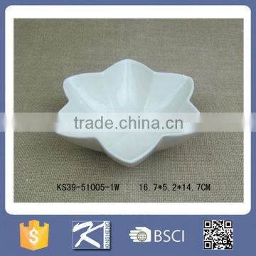 Kinsheng Hotsale White Ceramic Six Petals Bowls 2016 photo-3