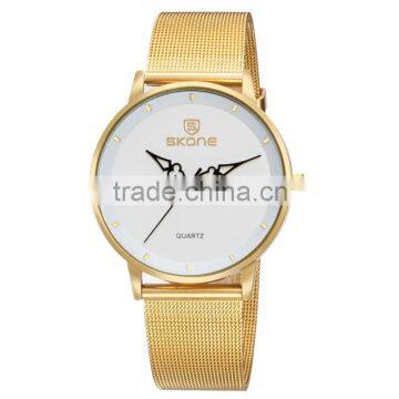 2016 mens stainless steel quartz goldlis watch