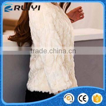 Casual Women Clothes Fake Fur Winter Slim Overcoat photo-4