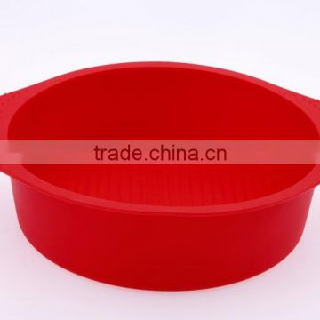 round shape strong quality silicone microwave safe cake baking pan