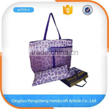 Handmade simple fashion girl cotton beach bag with zipper                        
                                                                                Supplier's Choice