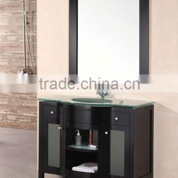 43" Floor-mounted single sink solid wood bathroom cabinetry(CDE-001)