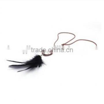 fashion band neckalce with black feather pendants