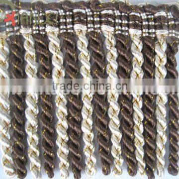 9cm Bullion Fringe with Golden Lurex For Sofa & Curtain