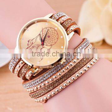 2016 new product Vintage Fashion watch,dream catcher leather watch bracelet with stones                        
                                                Quality Choice