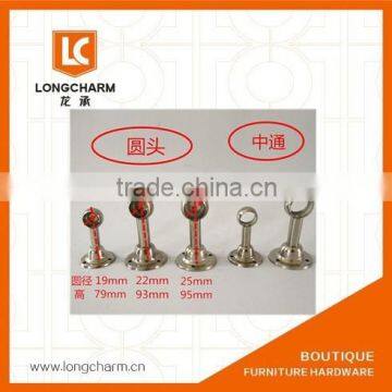 various chromium stainless steel round wardrobe tube support clothes rail support