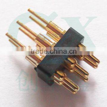 male gender two row 6pin connector pogo pin connector for PCB application