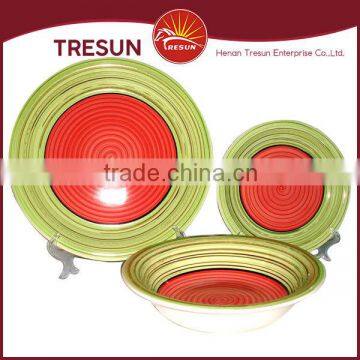 Round Shape 18pcs Handpainted Ceramic Dinnerware/stoneware Dinnerset Tableware Made in China photo-3